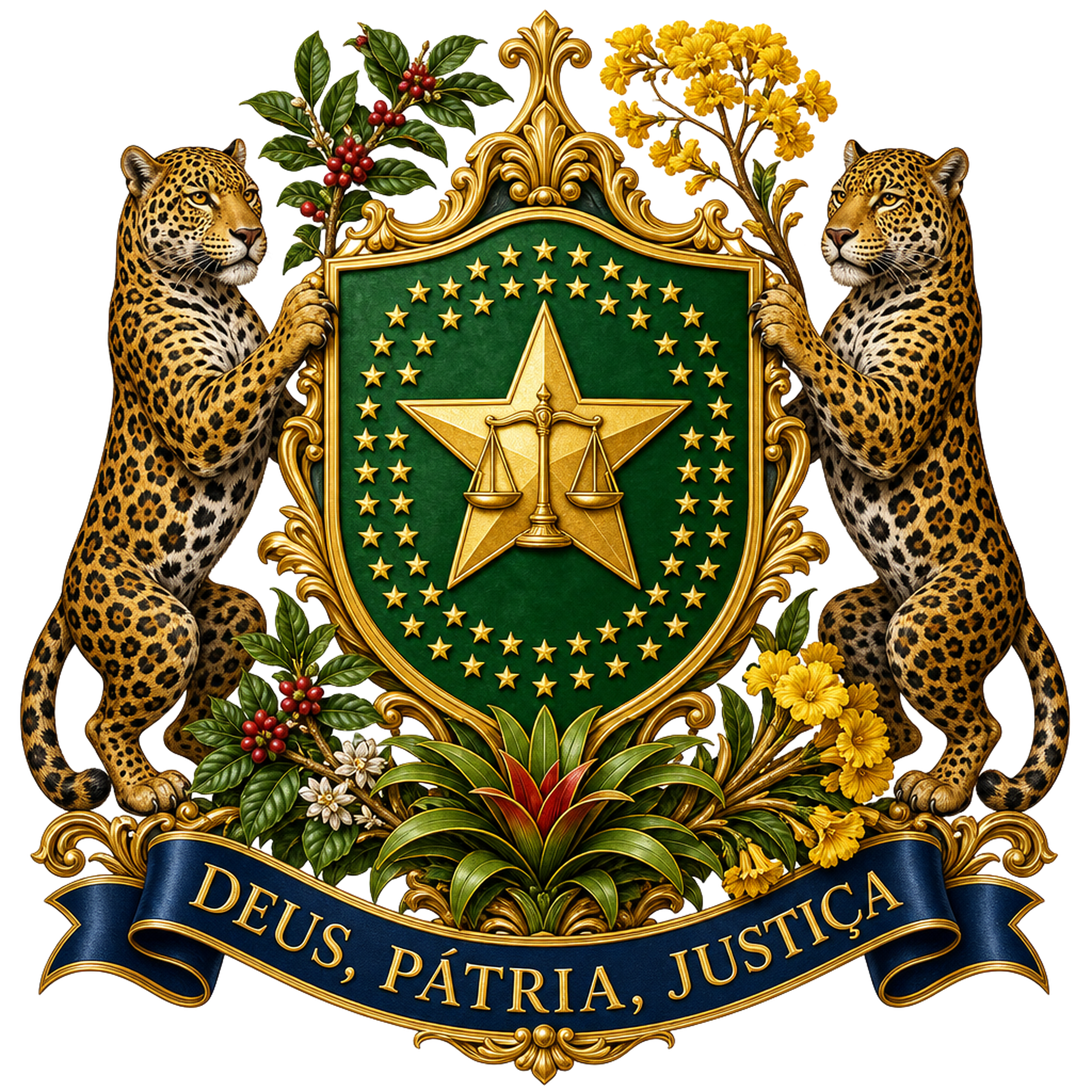 Brasão Dr. Maciel — Deus, Pátria, Justiça